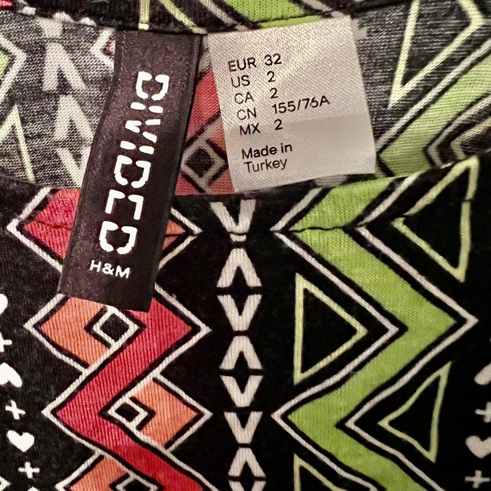 Neon colored geometric pattern tank top - Picture 6 of 9
